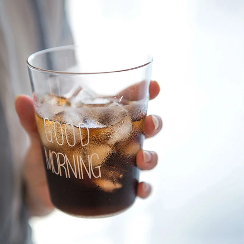 1 шт. стеклянные чашки 400 мл короткие Стильные для завтрака чудесные и кружки
