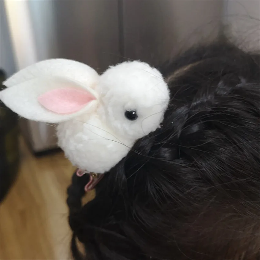Милые плюшевые Pom Rabbit детские заколки для волос для девочек с Ленточные заколки для волос головной убор заколки для волос аксессуары для волос Головные уборы