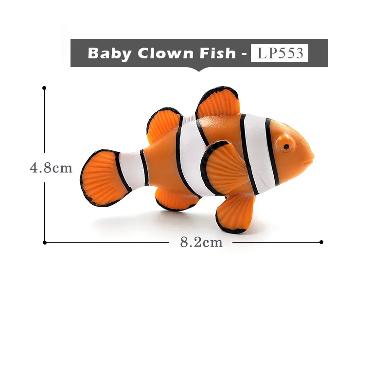 

Имитация пластиковых клоуна, рыбы, животных, модель, миниатюрные украшения, фигурка, украшение для дома, аксессуары, Декор, подарок для детей