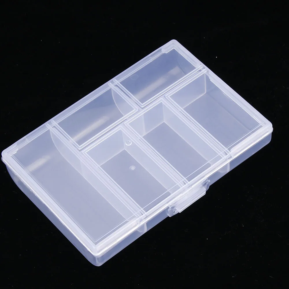 

1Pc Mini Jewelry Organizer packing Box Case Plastic Transparent Coin Pill Jewelry packing organizers Box Case Organizer Tool