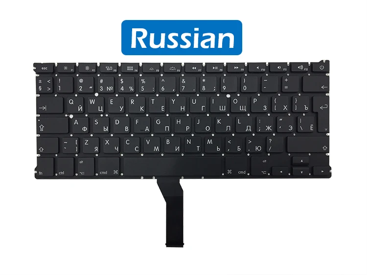 Новая русская клавиатура для Macbook Air 1" A1369 A1466 Россия сменная клавиатура с винтами подсветки 2011- год