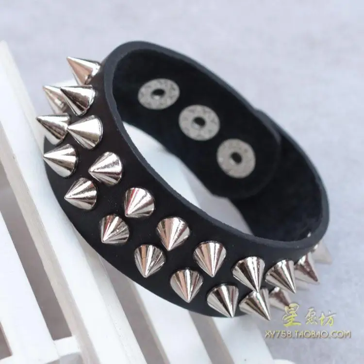 Модное панк готическое двойное кольцо из натуральной кожи|bracelet tungsten|bracelet