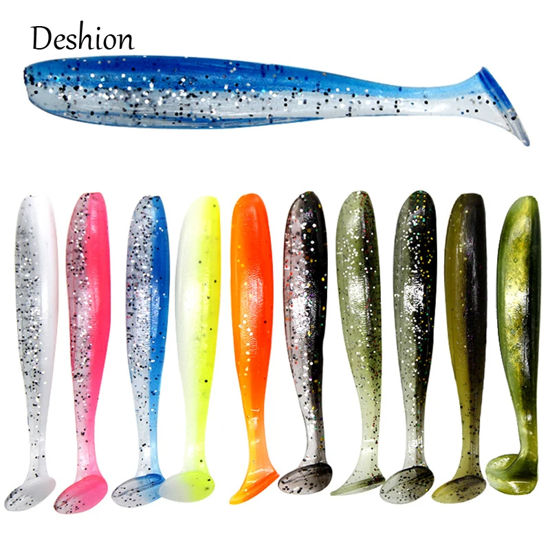 виброхвосты для рыбалки Deshion Easy Shiner 10 шт./лот приманка 70 мм/2 г искусственная