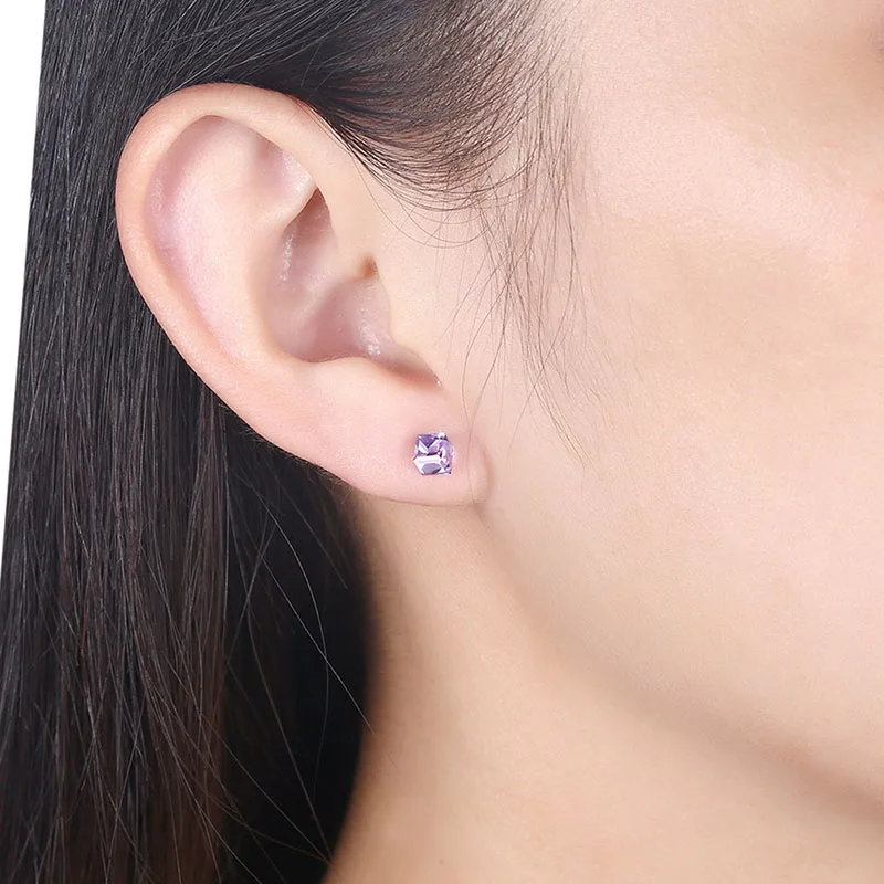 Женские квадратные серьги Стразы с кристаллами Сваровски | Украшения и