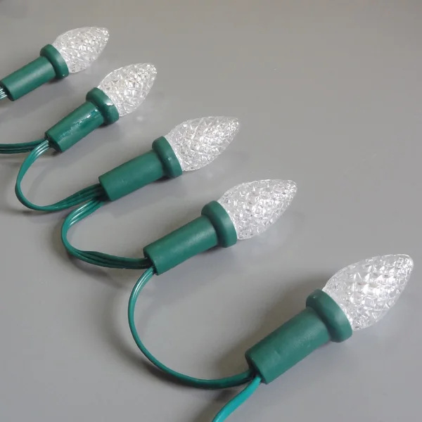 128 узлов адресуемых RGB C9 DC12V TM1804 LED Рождественская Пиксельная гирлянда 6 дюймов (15