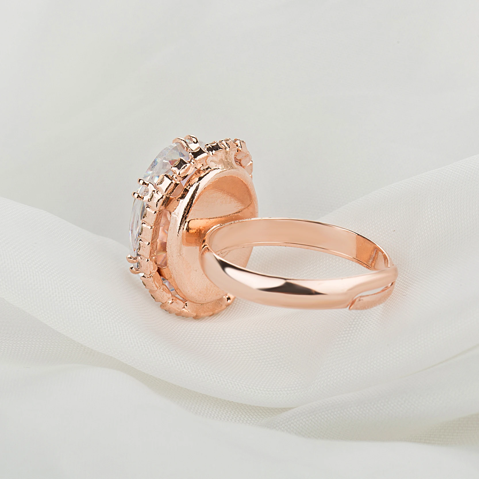 Женские регулируемые кольца Manxiuni винтажные с кубическим цирконием овальной