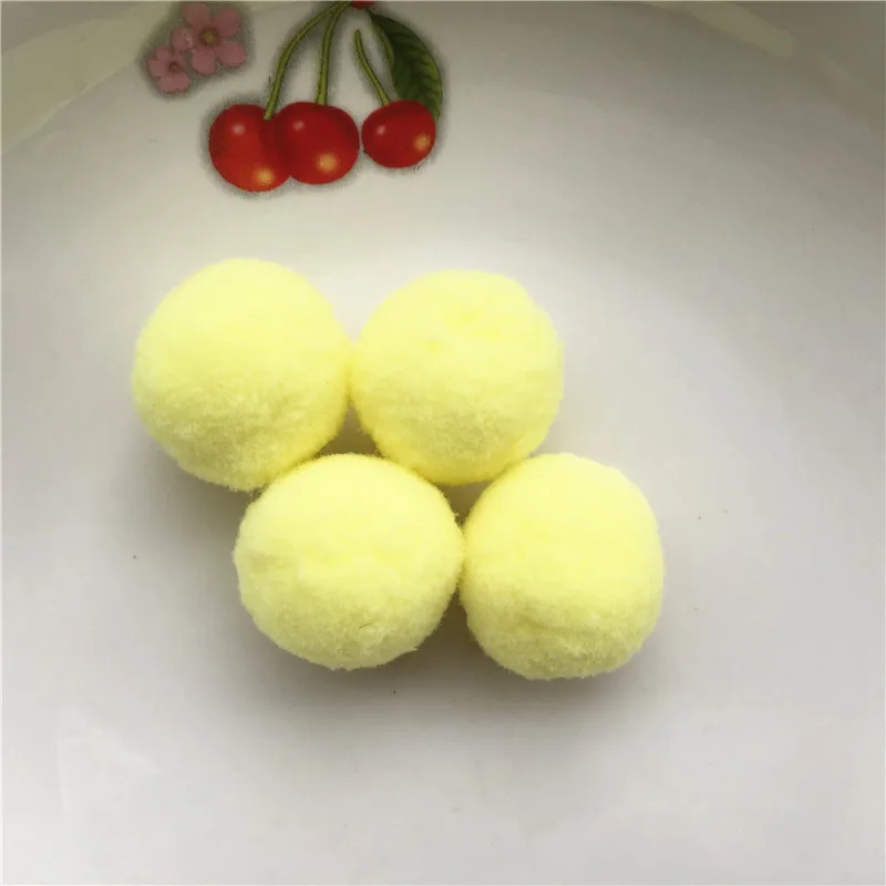 C35 Baby yellow 20 г(20 шт) 30 мм разноцветный помпон меховые поделки DIY мягкие помпоны для детей игрушки мобильный телефон Свадебные украшения дома аксессуары - Цвет: C35 Baby yellow