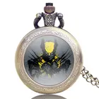 Горячая Moives Люди Икс часы расширение волк Logan тема кварцевые карманные часы высокого качества бронзовая подвеска ожерелье с ключиком часы подарок
