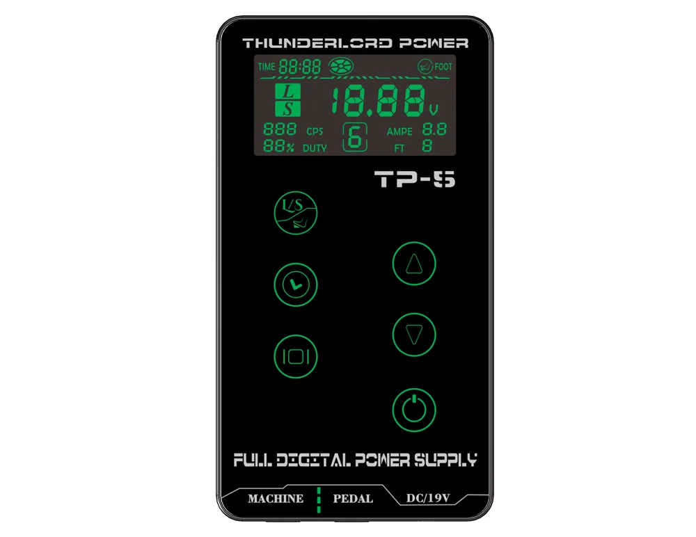 Green Сенсорный экран TP-5 тату блок питания hp-2 Обновление интеллектуальный цифровой ЖК двойной тату источник питания набор 4 цвета - Цвет: Green