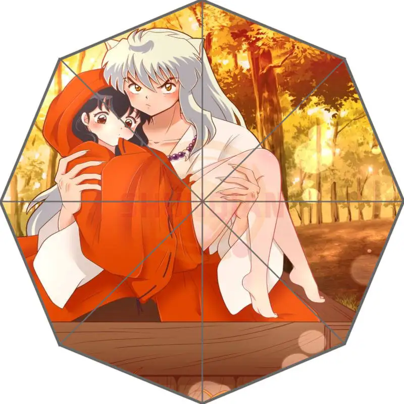 Новое поступление Inuyasha Аниме Прохладный Зонты удивлен подарок для друга на день рождения - Цвет: Розовый