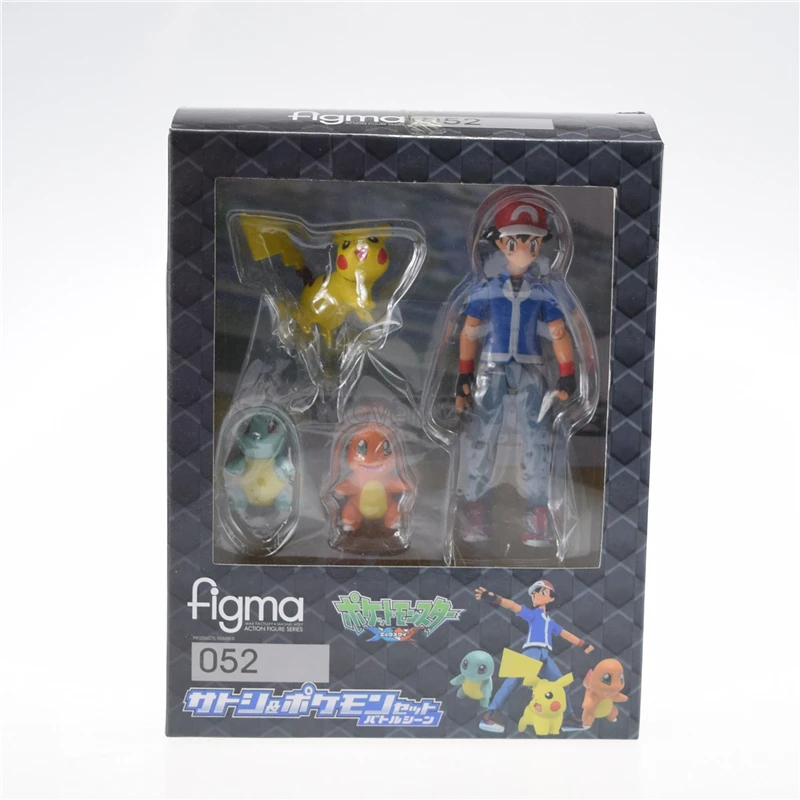Figma 052 Ash Ketchum Пикачу Squirtle Charmander ПВХ фигурку Коллекционная модель игрушки|model toy|figures