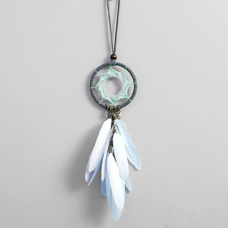 BEWITH 2 Colors Mini Heptagram Dreamcatcher &amp Wind Chimes Necklace For Lady Kidɽ Bedroom Decor Car Bag Decoration Gift BXR049 | Дом и
