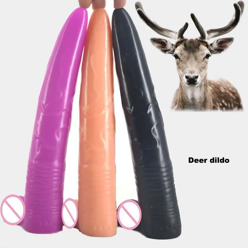 Реалистичный длинный пенис в виде оленя большой фаллоимитатор анальные игрушки
