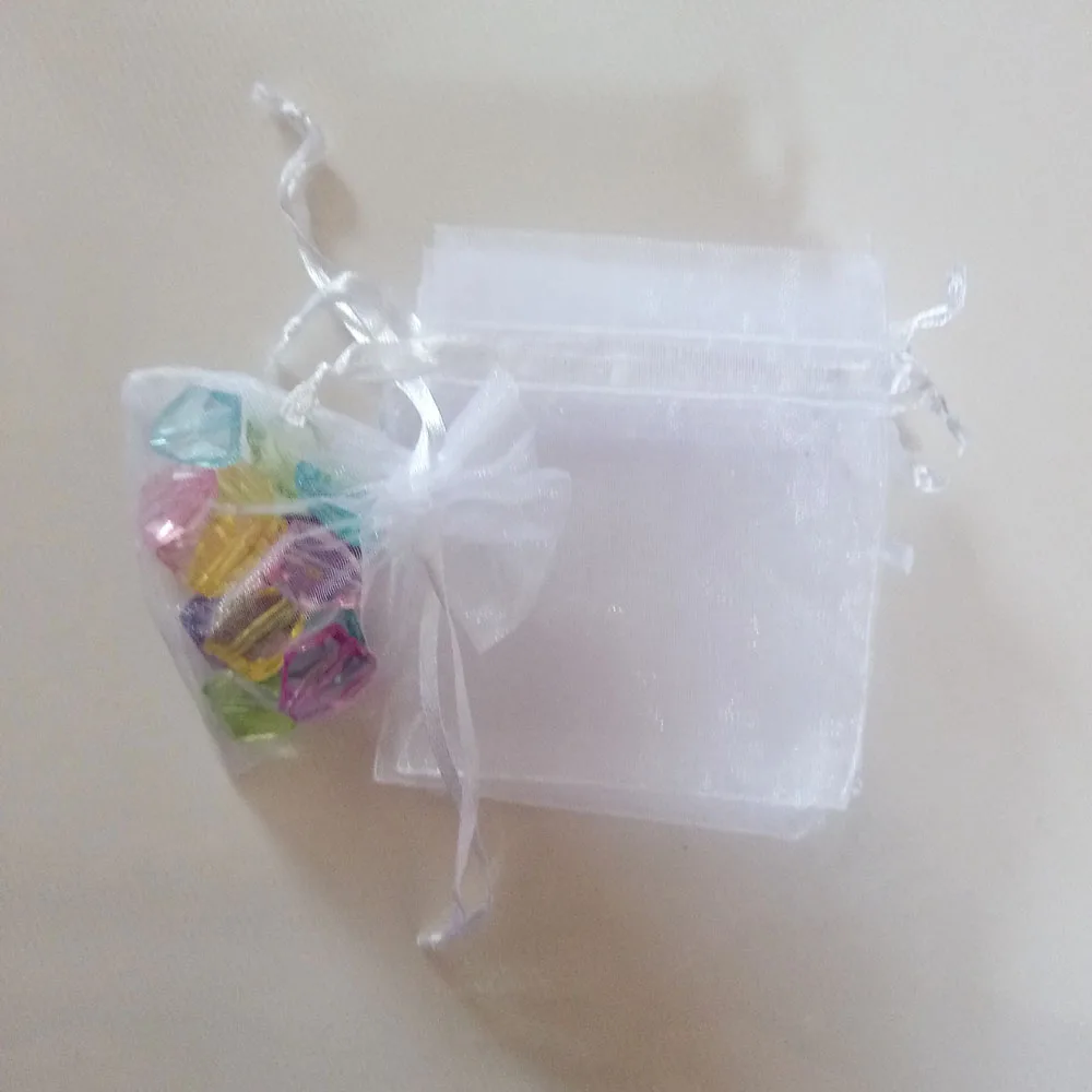 100pcs Jewellery Bag Drawstring Organza Bags Jewelry Packaging Display Organza Jewelry Bags Pouch Packaging For Jewelry Pouches images - 6