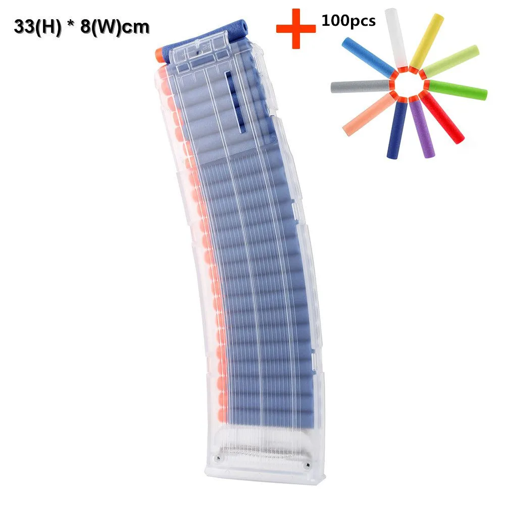 Clear and Colorful 22 зажима для перезарядки для журналов Nerf, круглые дротики, сменный игрушечный пистолет, мягкая пуля, зажим, бластер и пули, игрушки на день рождения для детей - Цвет: Clear and Colorful