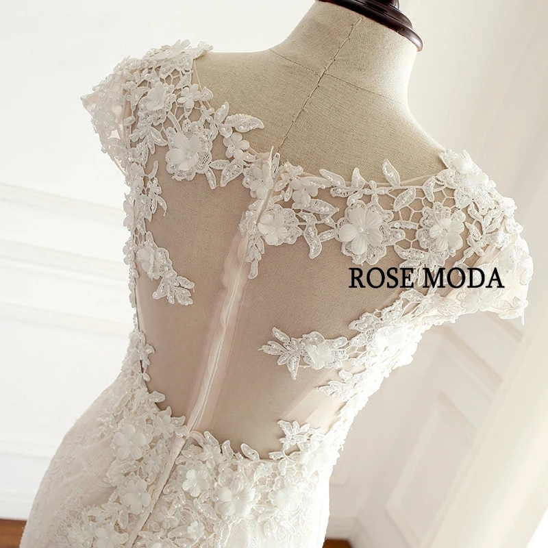Розовое Кружевное Свадебное Платье Moda Chantilly с рукавами-крылышками розовое