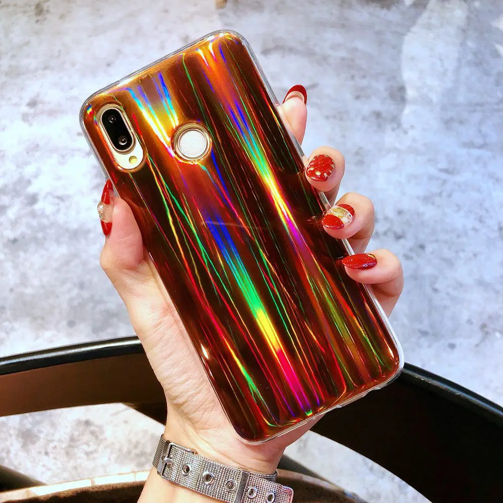 NORTHFIRE IMD Aurora Laser Case For Huawei P20 P10 Mate20 P Smart 2019 Shining Soft for Honor 8X 8Pro V9 V10 Cover Fundas |
