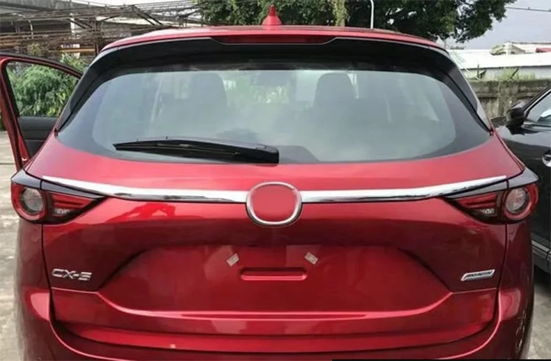 Для 2017 2021 Mazda CX 5 CX5 KF Chrome Задняя Крышка багажника загрузки задняя дверь отделка под
