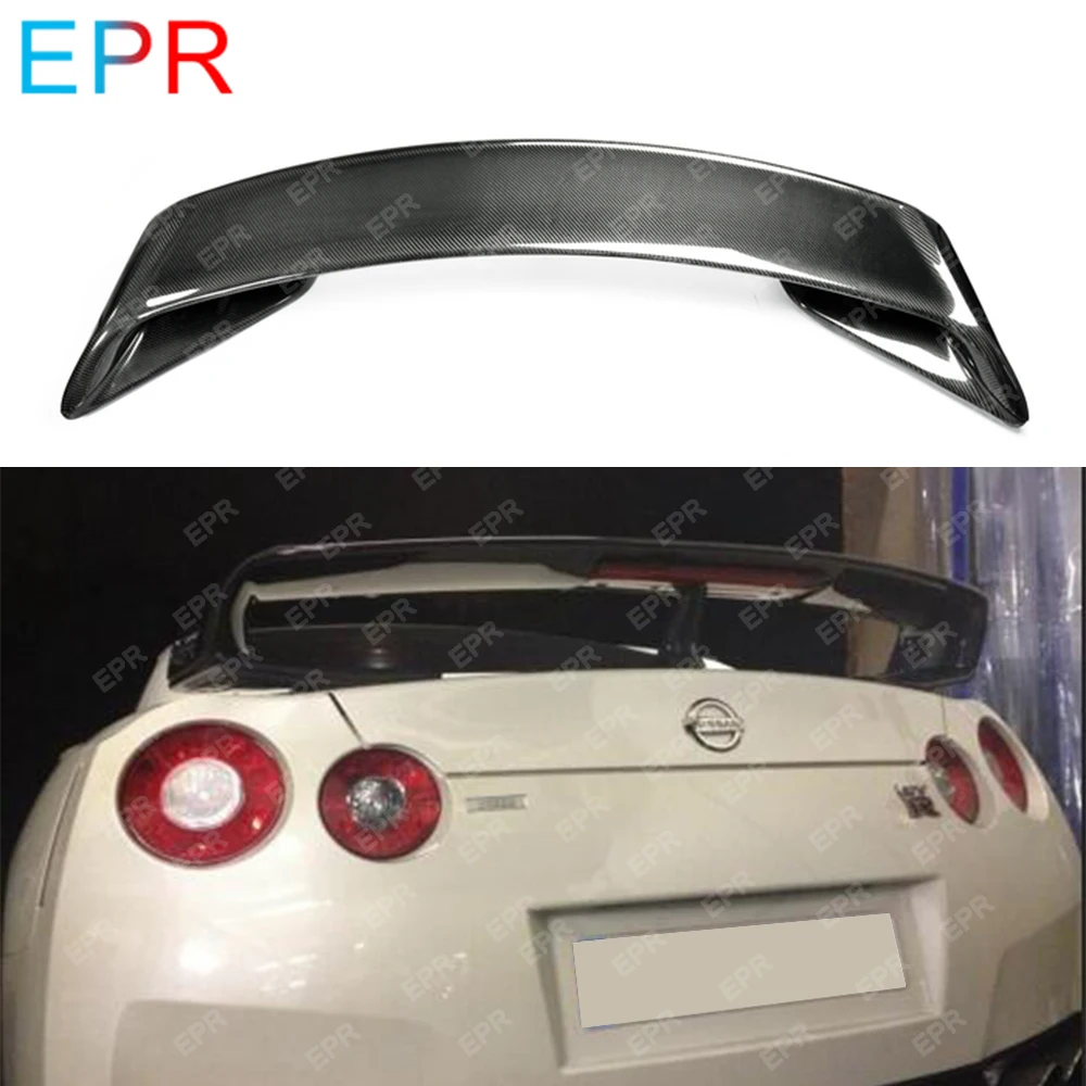 Для Nissan R35 GTR задний спойлер из углеродного волокна комплект кузова автостайлинг