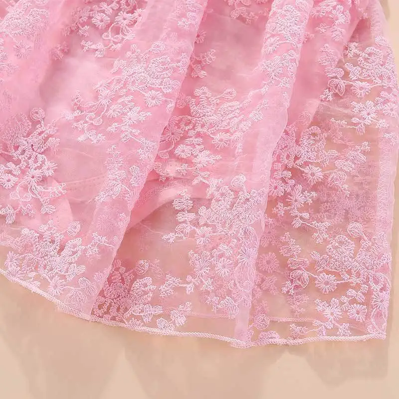 Платья для девочек 2018 летняя новая одежда маленьких милый сетчатый жилет с