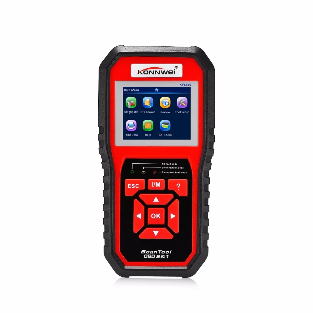 KONNWEI KW850 Автомобильный сканер Многоязычный Полный OBD2 OBD 2 Функция Авто диагностический инструмент pk AD510 NT650 CR3008