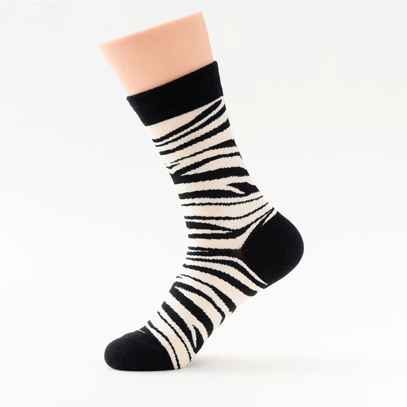 stripes HUI GUAN, хипстерские, оригинальные, средние носки, мужские, яркие, с рисунком коровы, в полоску, дышащие, носки для скейтборда, мягкие, повседневные носки, мужские носки - Цвет: stripes
