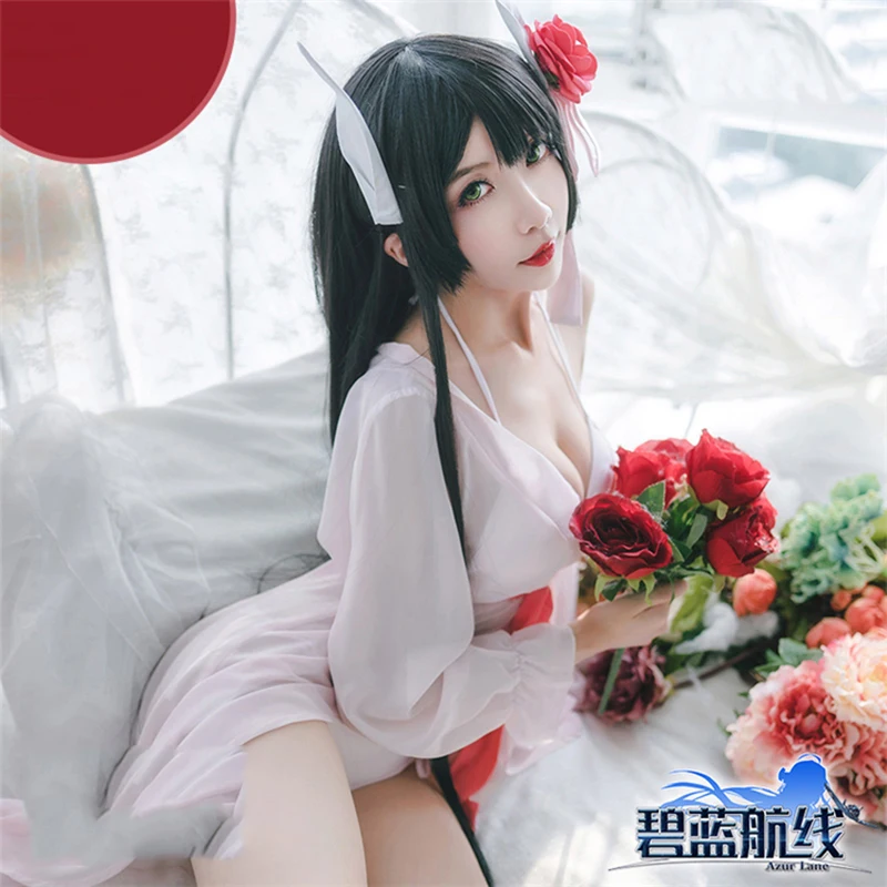 Костюм для косплея Azur Line Hiei-chan розовая сексуальная пижама ночная рубашка бикини