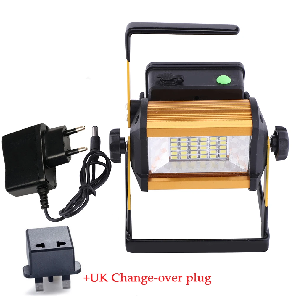 UK Change-over Plug 3 режима прожектор светильник s перезаряжаемый 36 светодиодный светильник портативный светодиодный прожектор точечный рабочий светильник водонепроницаемый для наружного кемпинга охоты D20 - Мощность в ваттах: UK Change-over Plug