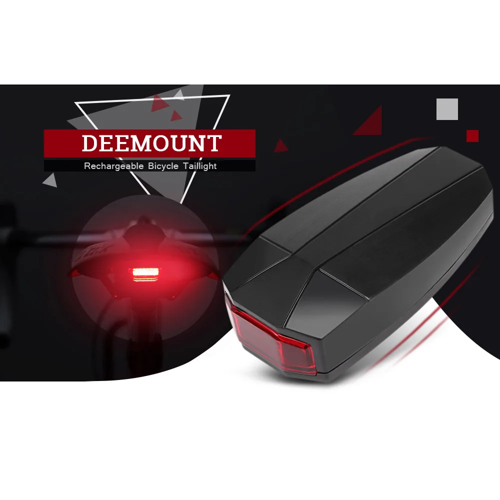 Deemount велосипедный задний фонарь + Противоугонная сигнализация USB зарядка