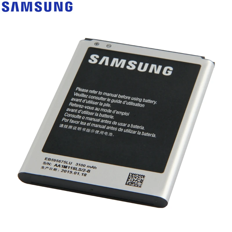 Оригинальная замена samsung Батарея для samsung Galaxy Note 2 N7100 N7108D NOTE2 N7102 N719 N7108 EB595675LU 3100 мА-ч