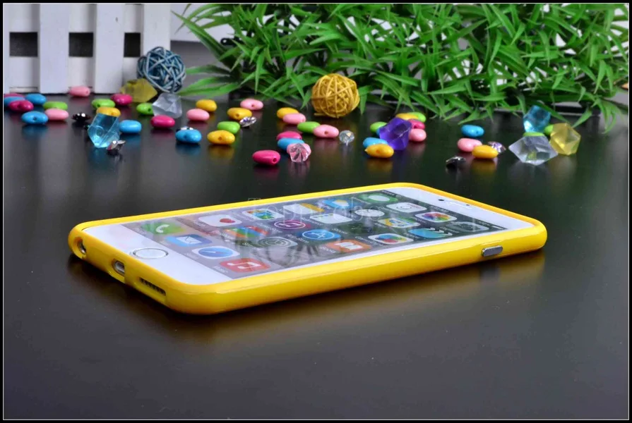 Двойной гибридный проданный цветной каркас ТПУ защитный бампер для Iphone 6 Plus 6s Plus 5," мягкий силиконовый бампер чехол 10-цвет s