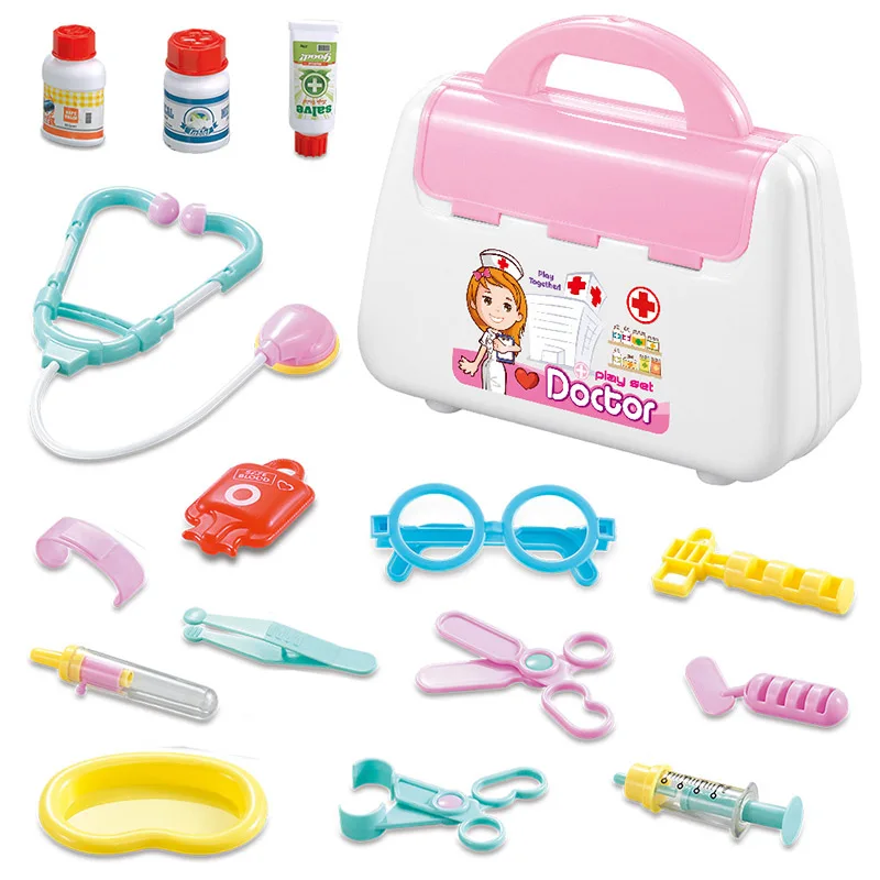 

15Pcs Kids Pretend Play Doctor Game Toys Set Cosplay Medicine Box Simulated Clinic Children Interest educational Toys TY0413