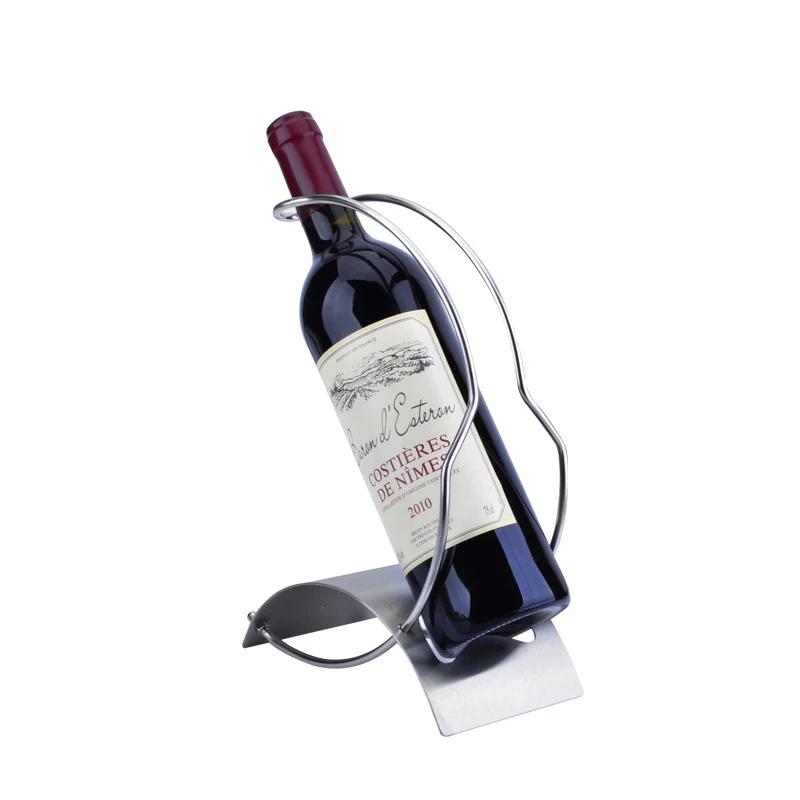 1PCS Stainless Steel Portable Wine Racks Single Bottle Storage Holder Crative Kitchen Bar Tools|Винные шкафы| |