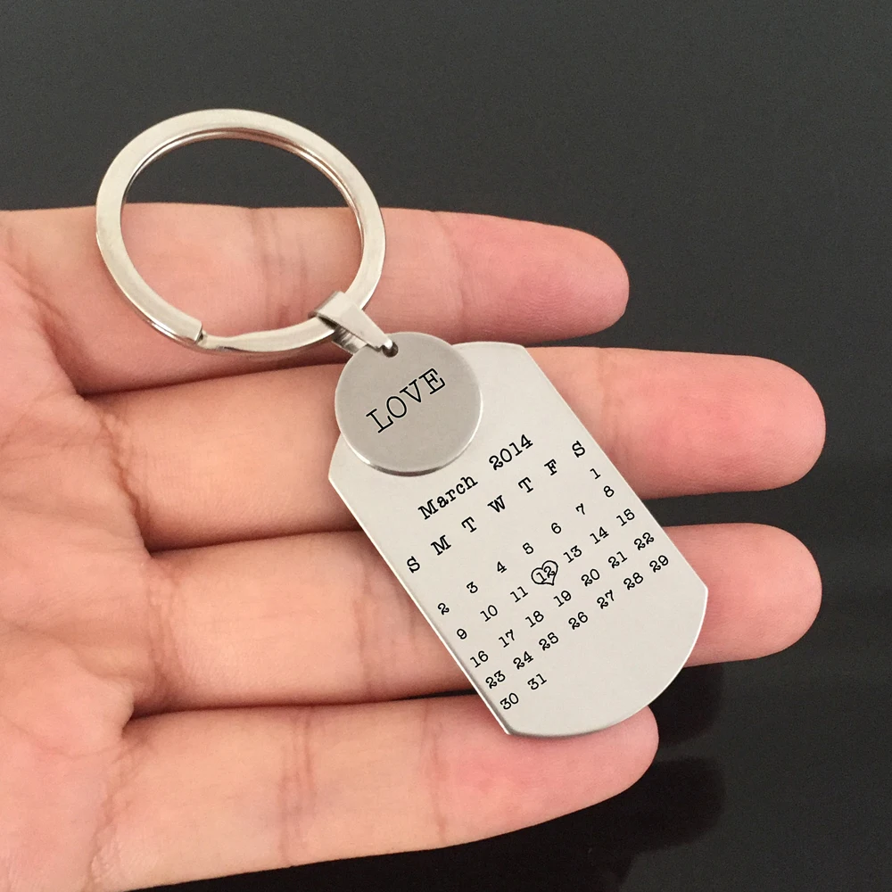 Календарь персонализированный брелок особенный день юбилейный Годовщина