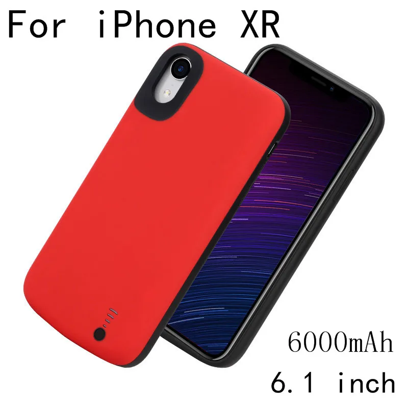 Жидкий силиконовый чехол для зарядного устройства для iPhone X XS Max XR Внешний чехол для зарядного устройства мягкий ударопрочный чехол для зарядного устройства - Цвет: iXR Red