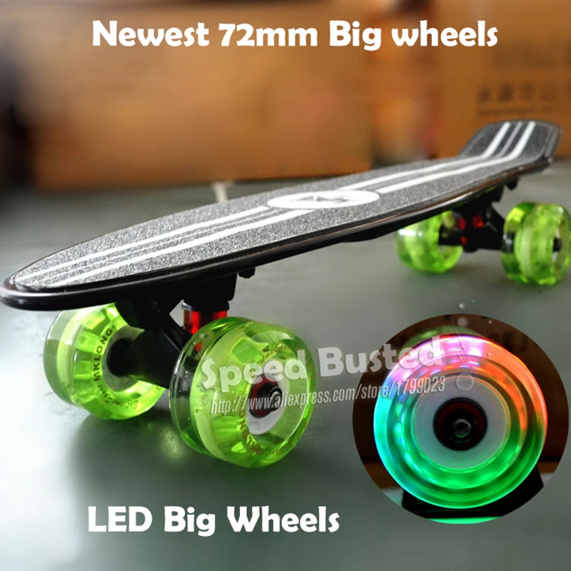

2019 board for sale original complete Skateboard griptape Retro Mini Skate long board cruiser longboard 72mm big wheels