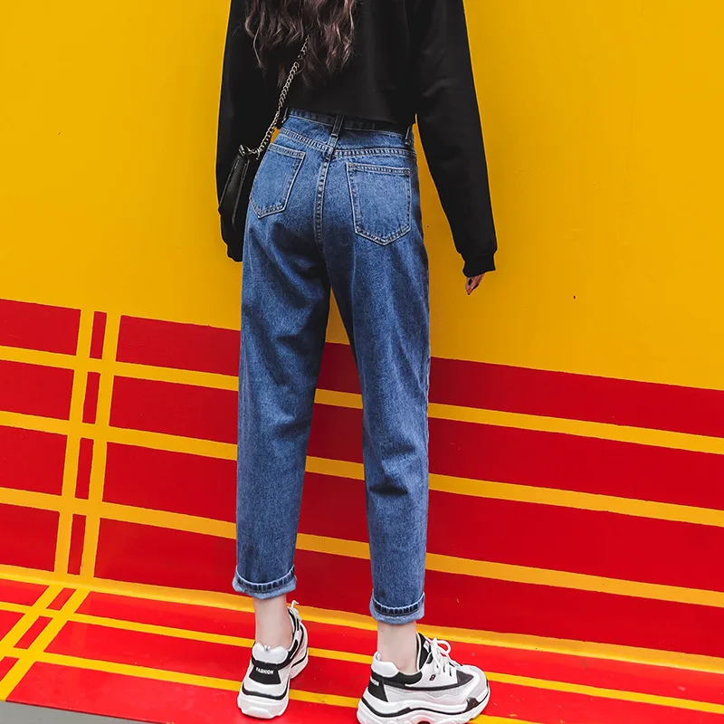 Женские джинсовые брюки-Капри повседневные джинсы с отстрочкой из хлопка 7XL