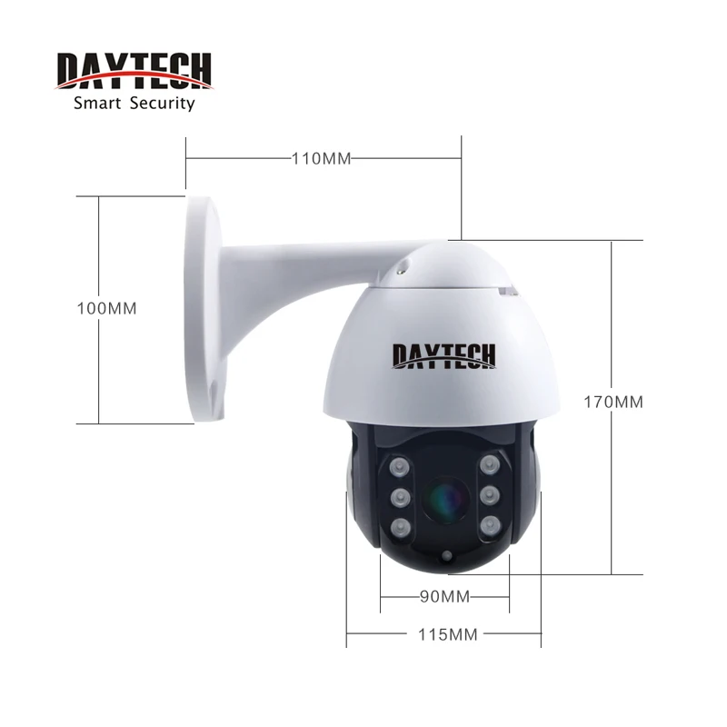 Камера видеонаблюдения DAYTECH 1080P wi fi IP водонепроницаемая для улицы ONVIF 2 мп сеть P2P