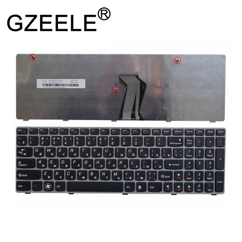 

GZEELE NEW FOR Lenovo ideapad G580 Z580A G585 Z585 G590 Z580 G580A N580 N581 N585 N586 P580 P585 russian laptop keyboard grey RU