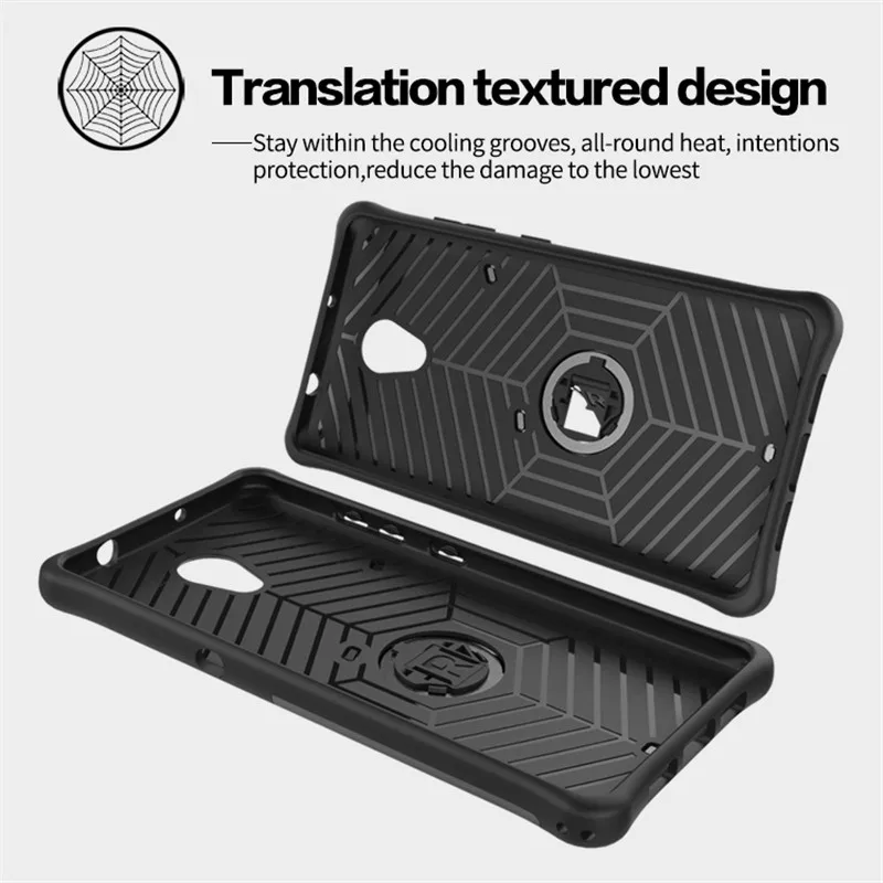 Защитный чехол Гибридный ПК + ТПУ 360 Вращающийся Подставка для Lenovo K5 Note K6 мощный