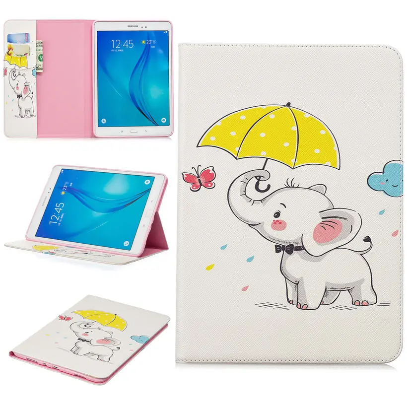 Женский чехол для Samsung Galaxy Tab A 9 7 умный планшета T550 P555 Модный чехол-подставка с