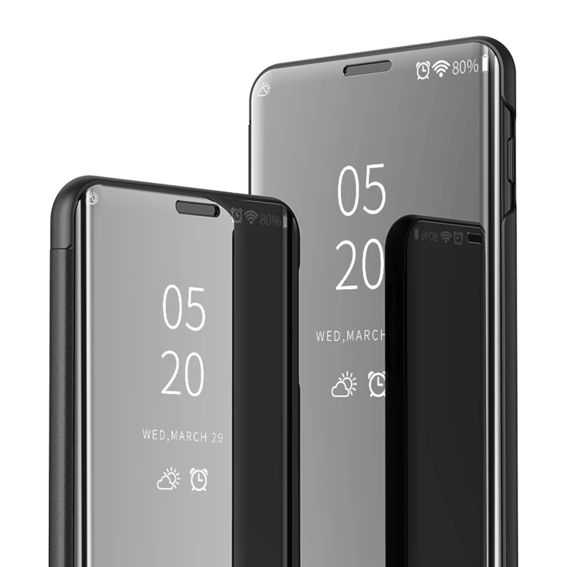 Luxury Smart Mirror Flip Phone Case For Samsung Galaxy A9 pro star 2018 cases for Samsun galax A9pro A92018 Glossy plain cover | Мобильные