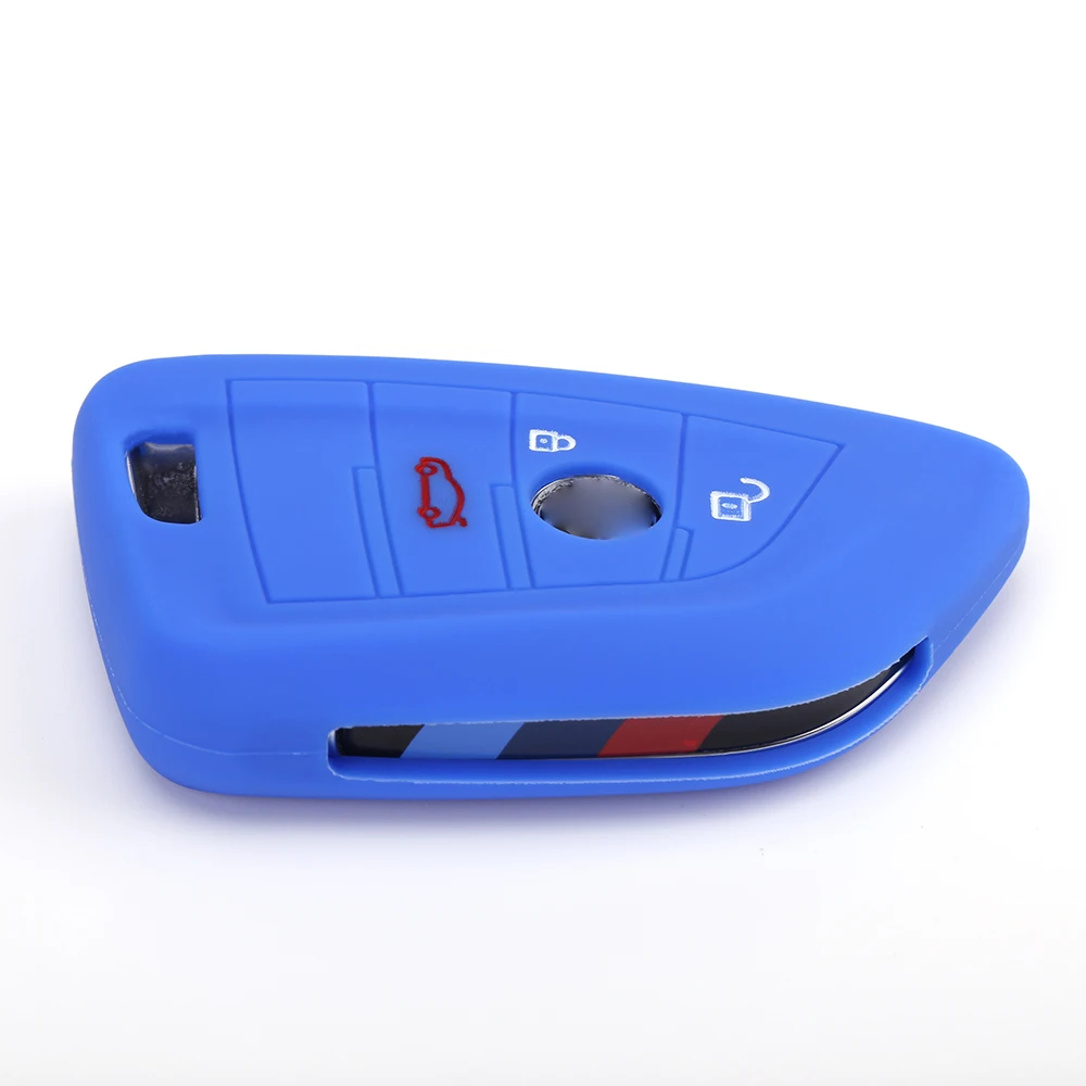 High quality 2019 2 Button Silicone CarRemote Key Fob Shell Cover Case X1 X5 F15 X6 F16 1 5 7 Series 2017 2018 2019newarrival | Автомобили