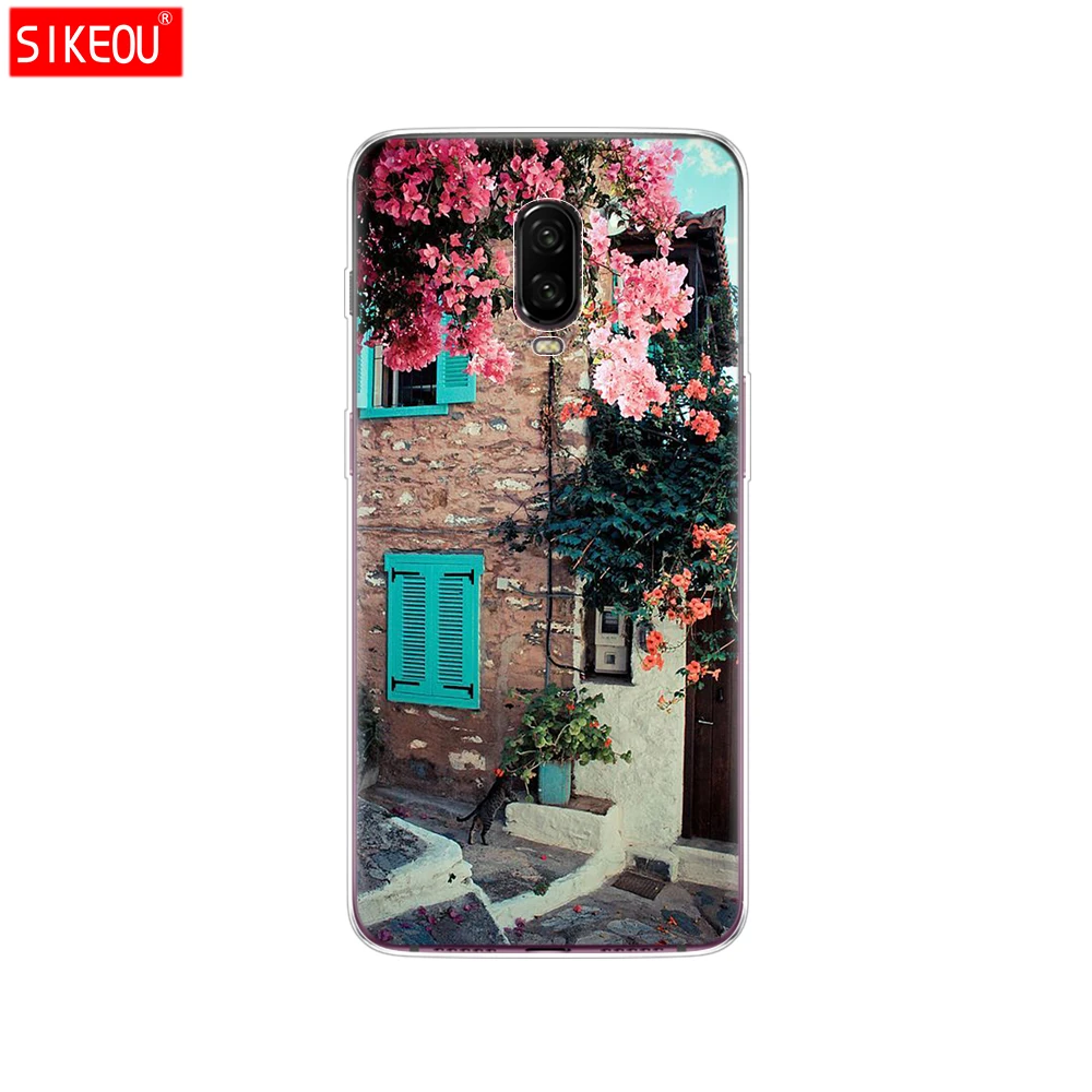 12065 Силиконовый чехол для oneplus 6 t, чехол, Coque для one plus 6 T, чехол etui, чехол для oneplus 6 t, силиконовый чехол с котом и цветами - Цвет: 12065
