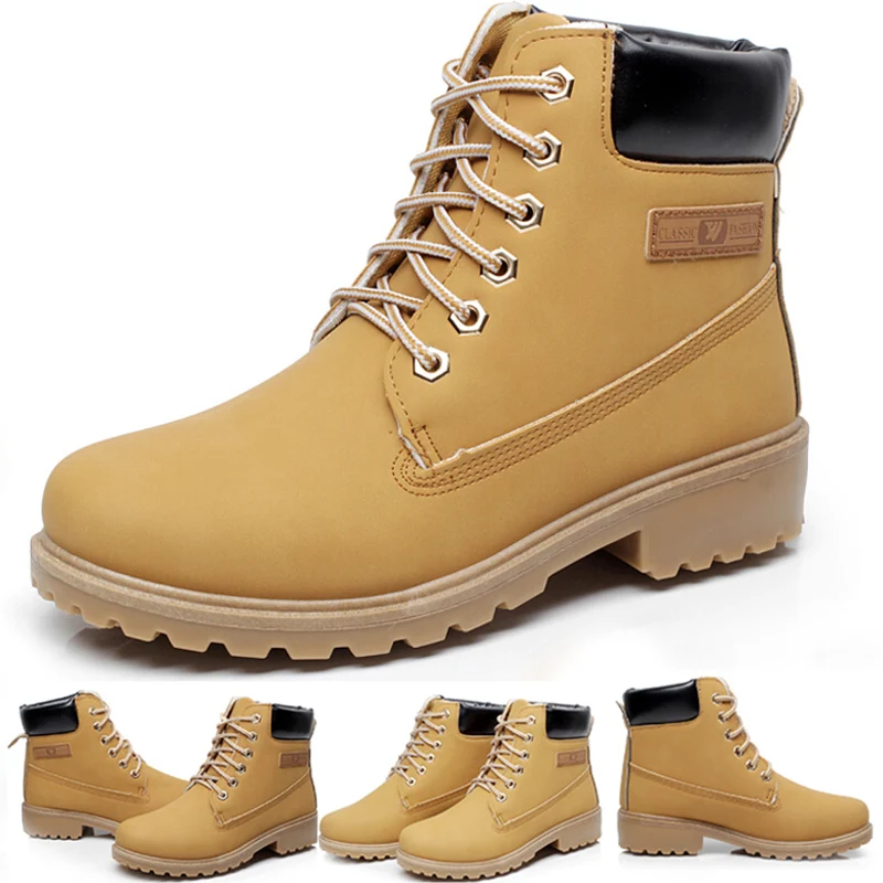 Супер теплые мужские зимние кожаные ботинки водонепроницаемые резиновые для