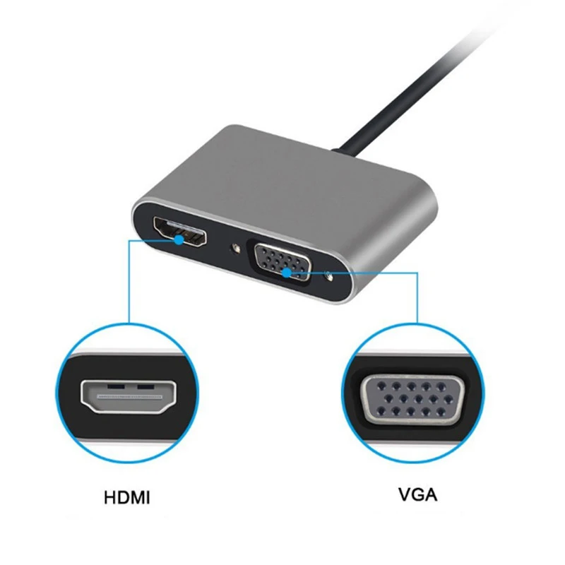 Адаптер Usb 1080 к Hdmi Vga адаптер для 4K x 2K Hd P мультидисплей 2 в 1 преобразователь аудио