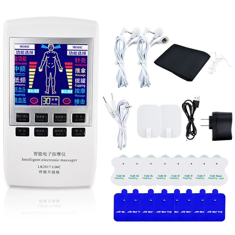 Smart 12 Modes Electrical Massager EMS Muscle Stimulator Pulse Tens Acupuncture Therapy Machine Full Body Slimming Health Care