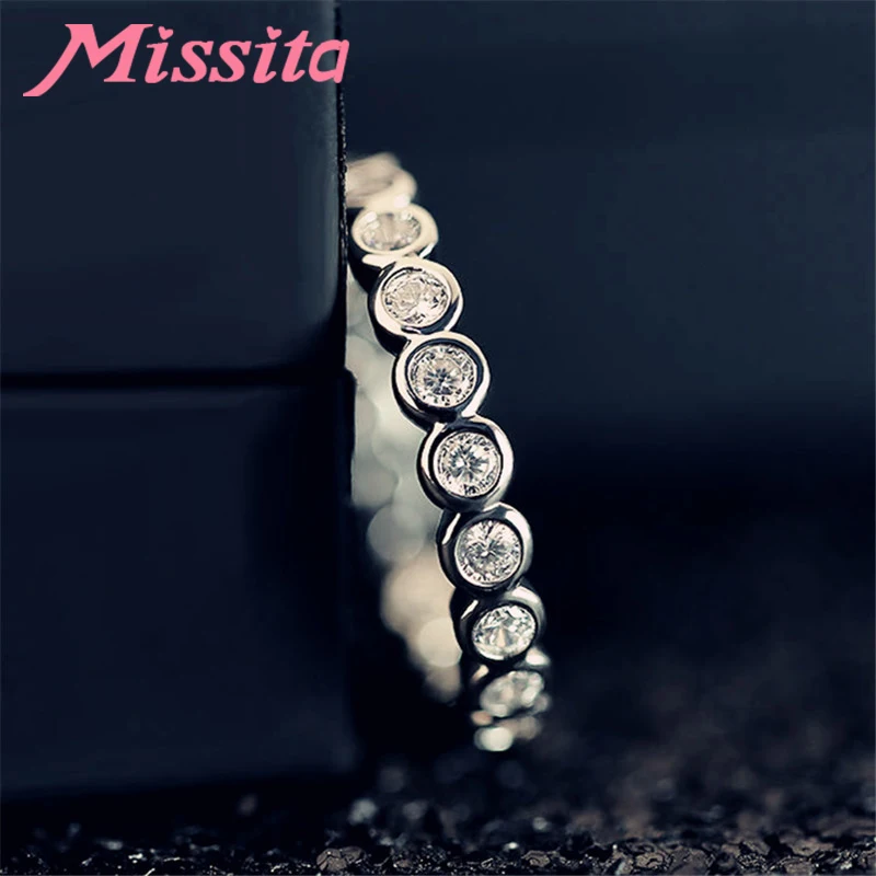 MISSITA 100% New Fashion Romantic Crystal Rings For Women Girls Gift Brand Jewelry Engagement anillos mujer | Украшения и