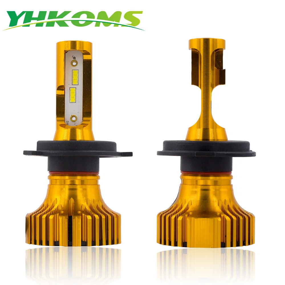 Автомобильная фара YHKOMS H4 H7 H11 H1 H3 880 881 H8 H9 9005 9006 CSP светодиодная лампа 50 Вт 6500 лм