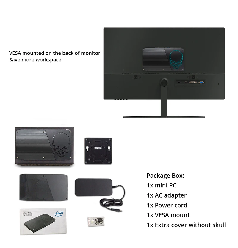 Процессор Intel Core NUC cpu i7-6770HQ Мини ПК Windows 10 4K USB 3,0 HDMI wifi BL Gigabit Ethernet офисный игровой настольный компьютер